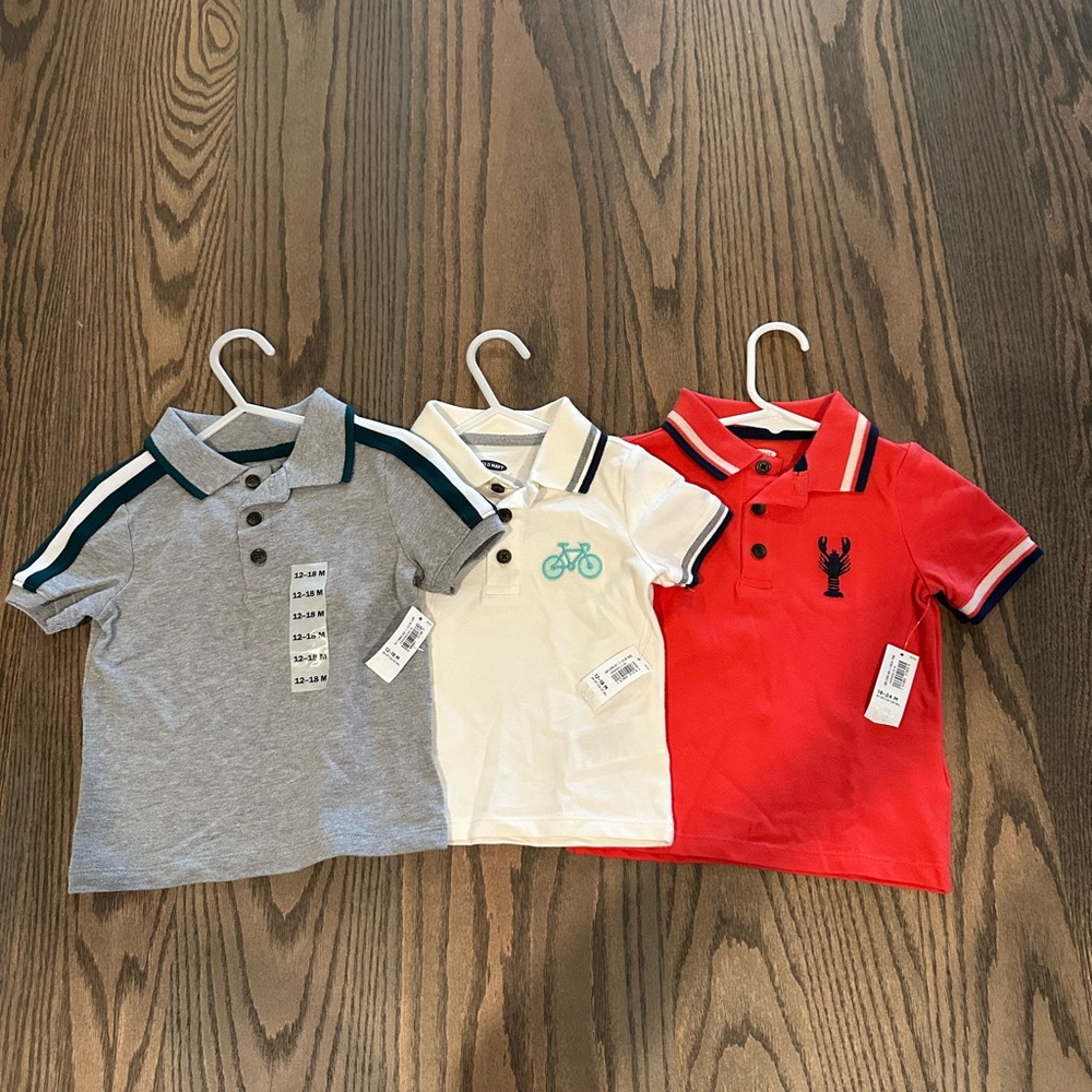 Old navy polo shirt lot 12-24 m
